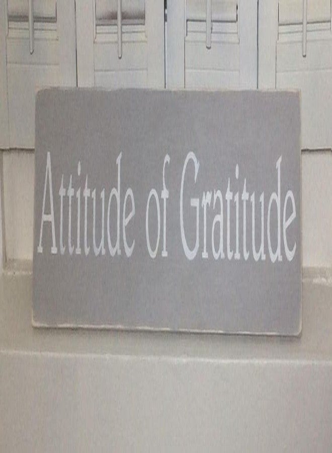 Agriism Attitude of Gratitude Wood,Inspirational Quote,Cottage Decor,Kitchen Decor,Gratitude Sign 4x16 inch(10x40 cm) - Image 1